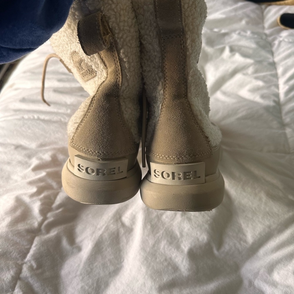 Sorel Cream and Tan Cozy High-Tops - Picture 4 of 6